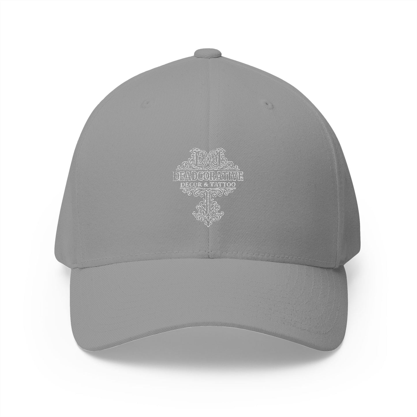Deadcorative Embroidered Logo Cap — Structured Closed-Back Baseball Hat