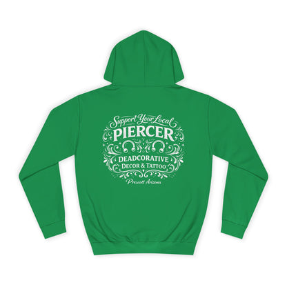 'Support Your Local Piercer' Hoodie — Deadcorative Graphic Pull-Over Hoodie