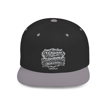 ‘Support Your Local Veteran’ Flat Bill Snapback Hat — Deadcorative SnapBack Cap