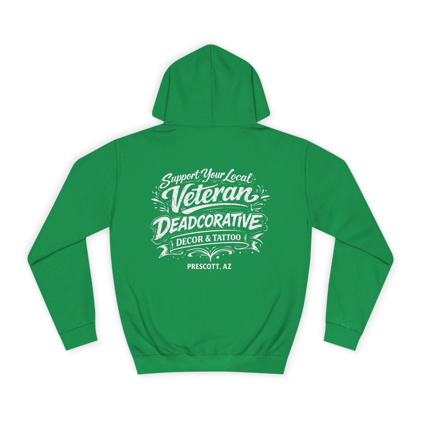 'Support Your Local Veteran' Graphic Hoodie – Deadcorative Graphic Pullover