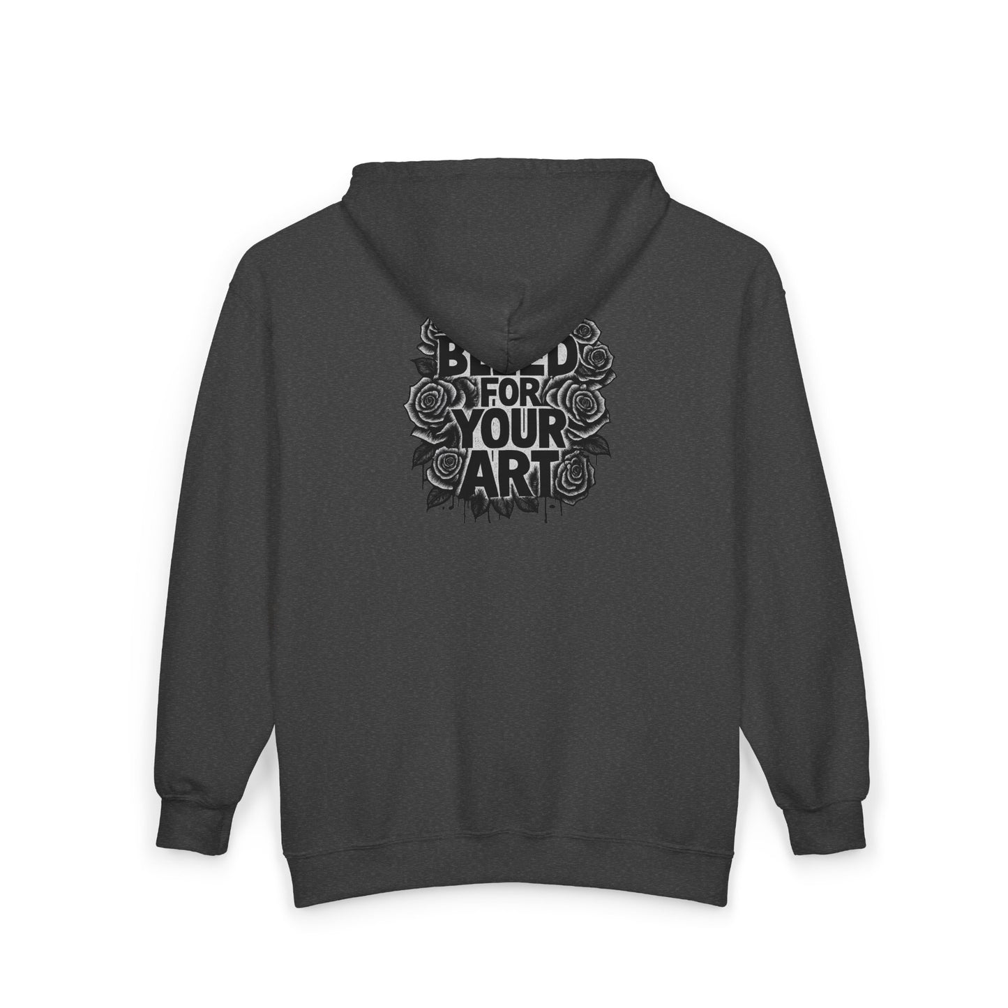 'Bleed For Your Art' Full-Zip Hoodie – DeadCorative Graphic Zip-Up Hoodie