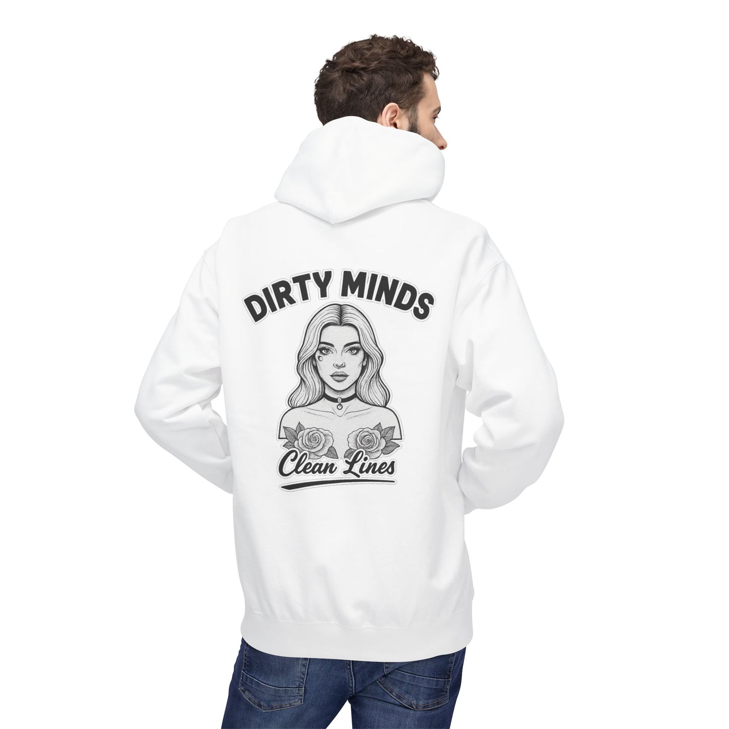 Dirty Minds Clean Lines Hoodie — Deadcorative Pullover Hoodie