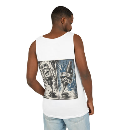 'Bottle Up / Needle Down' Tank Top — Deadcorative Graphic Tank Top
