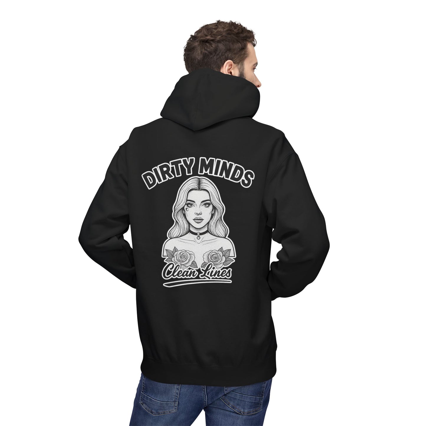Dirty Minds Clean Lines Hoodie — Deadcorative Pullover Hoodie