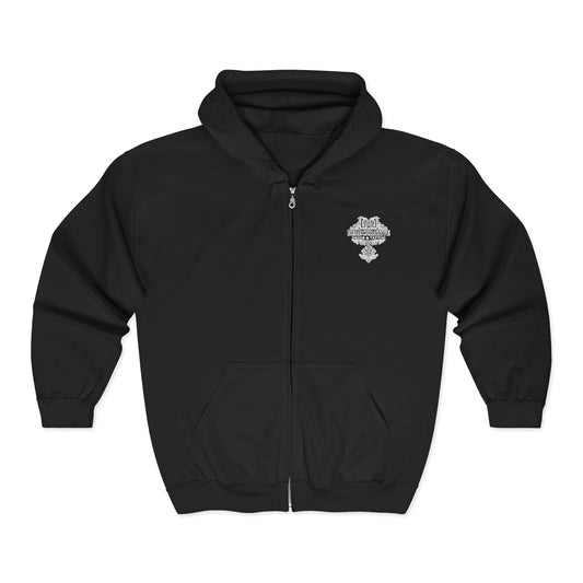 DeadCorative Logo Zip Hoodie – DeadCorative Graphic Full-Zip Hooded Sweatshirt