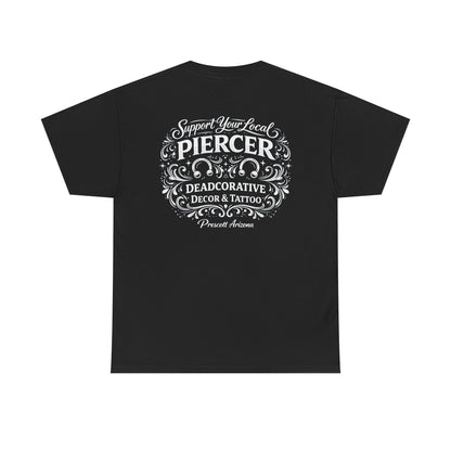 'Support Your Local Piercer' Graphic T‑Shirt — Deadcorative graphic T-Shirt