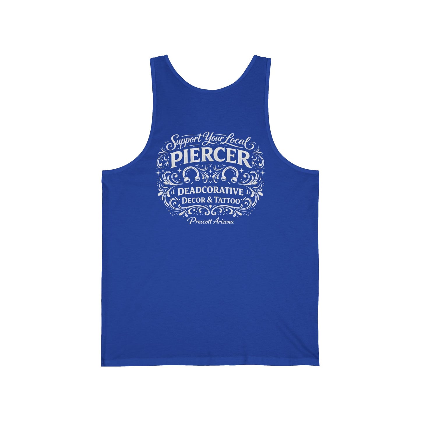 'Support Your Local Piercer" Tank Top — Deadcorative Graphic Tank Top
