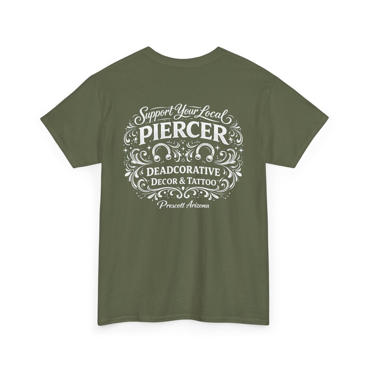 'Support Your Local Piercer' Graphic T‑Shirt — Deadcorative graphic T-Shirt