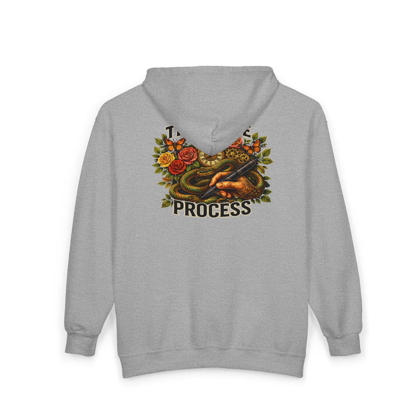 'Trust The Process' Zip Hoodie —  DeadCorative Graphic Zip Up Jacket