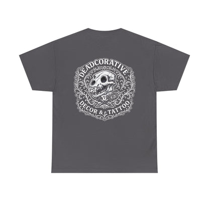 DeadCorative Logo Tee — “Deadcorative Decor & Tattoo” Graphic T-Shirt