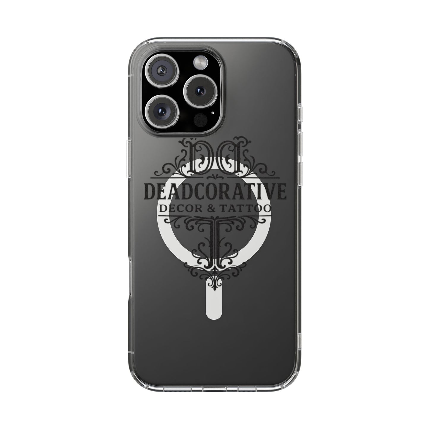 DeadCorative Logo Clear Magnetic Phone Case — Deadcorative Decor & Tattoo Logo