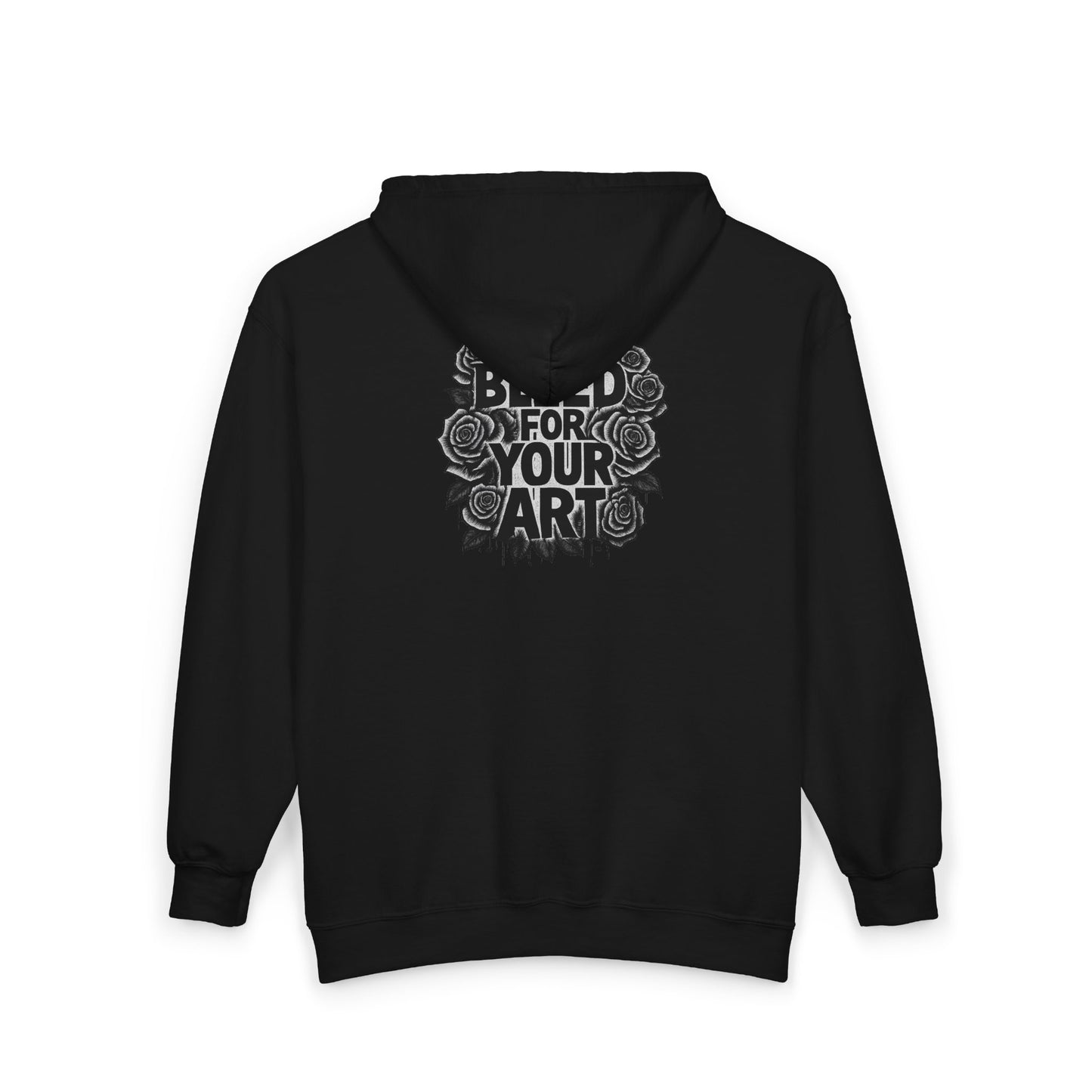 'Bleed For Your Art' Full-Zip Hoodie – DeadCorative Graphic Zip-Up Hoodie