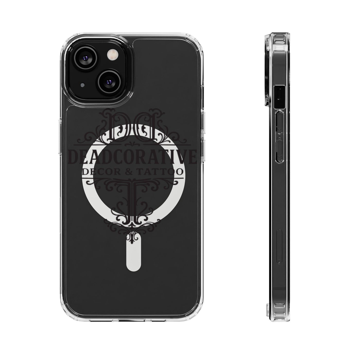 DeadCorative Logo Clear Magnetic Phone Case — Deadcorative Decor & Tattoo Logo