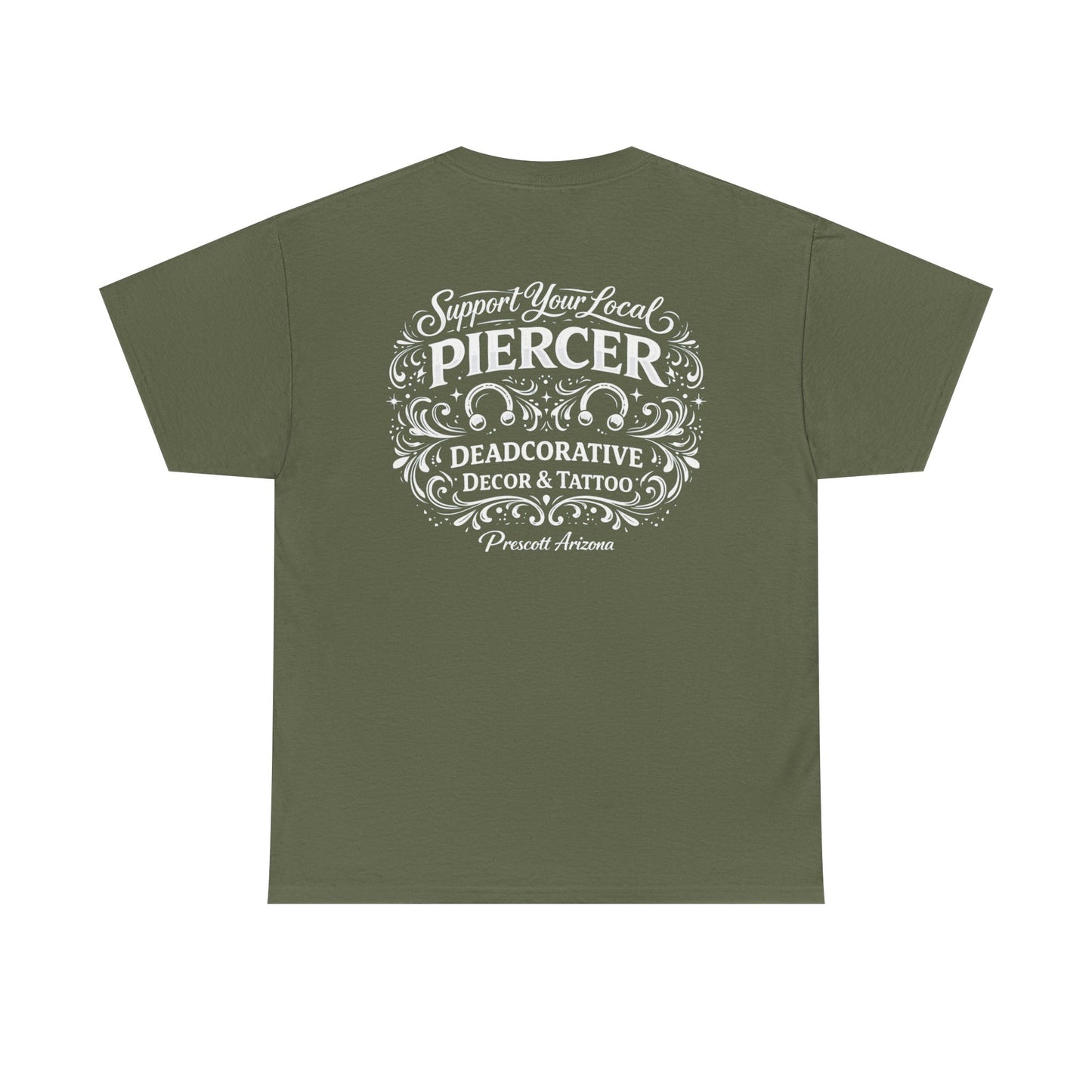 'Support Your Local Piercer' Graphic T‑Shirt — Deadcorative graphic T-Shirt