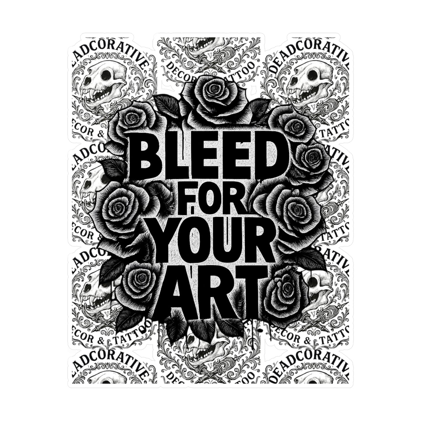 'Bleed For Your Art' Vinyl Sticker Sheet - DeadCorative Shop Vinyl Sticker