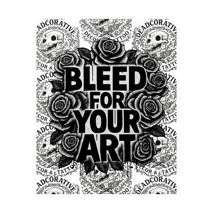 'Bleed For Your Art' Vinyl Sticker Sheet - DeadCorative Shop Vinyl Sticker