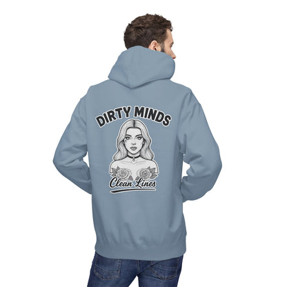Dirty Minds Clean Lines Hoodie — Deadcorative Pullover Hoodie