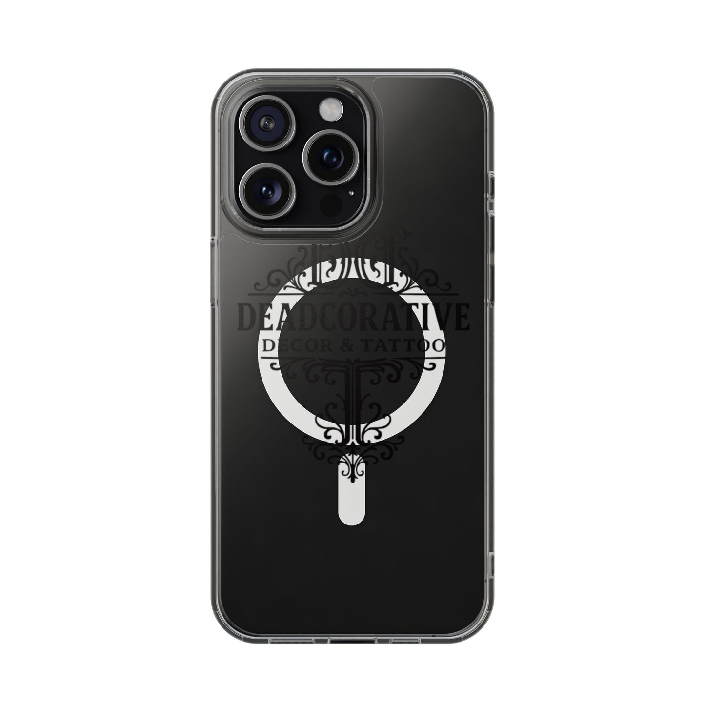 DeadCorative Logo Clear Magnetic Phone Case — Deadcorative Decor & Tattoo Logo