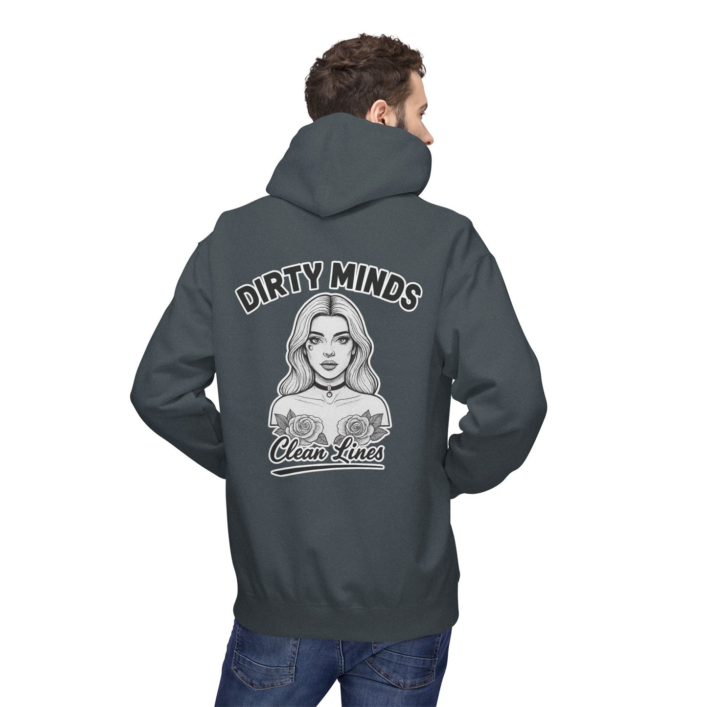 Dirty Minds Clean Lines Hoodie — Deadcorative Pullover Hoodie