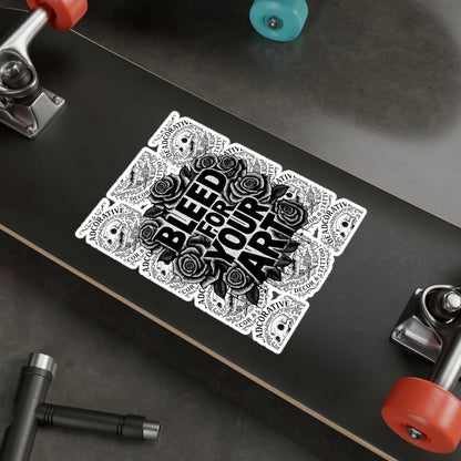'Bleed For Your Art' Vinyl Sticker Sheet - DeadCorative Shop Vinyl Sticker