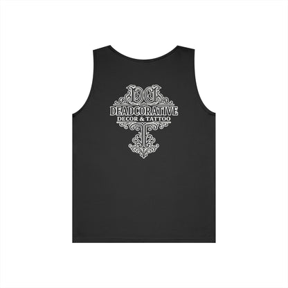 Deadcorative Logo Tank Top — "Deadcorative Decor & Tattoo" Chest & Back Print