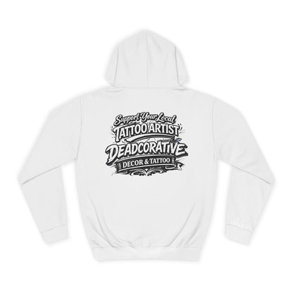 ‘Trust Your Local Tattoo Artist’ Hoodie — Deadcorative Graphic Pullover Hoodie