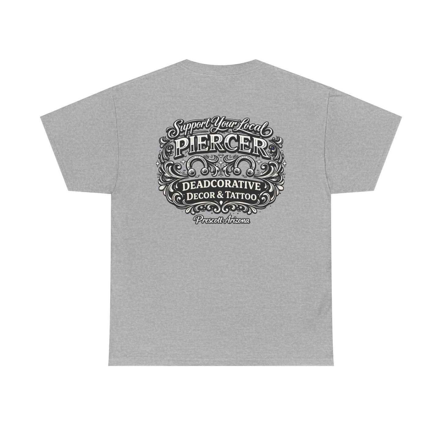 'Support Your Local Piercer' Graphic T‑Shirt — Deadcorative graphic T-Shirt
