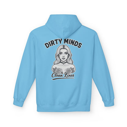 Dirty Minds Clean Lines Hoodie — Deadcorative Pullover Hoodie