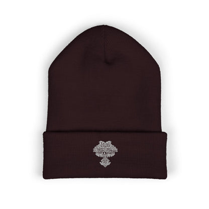 Embroidered 'Deadcorative' Classic Cuffed Beanie — Minimal Logo Knit Hat