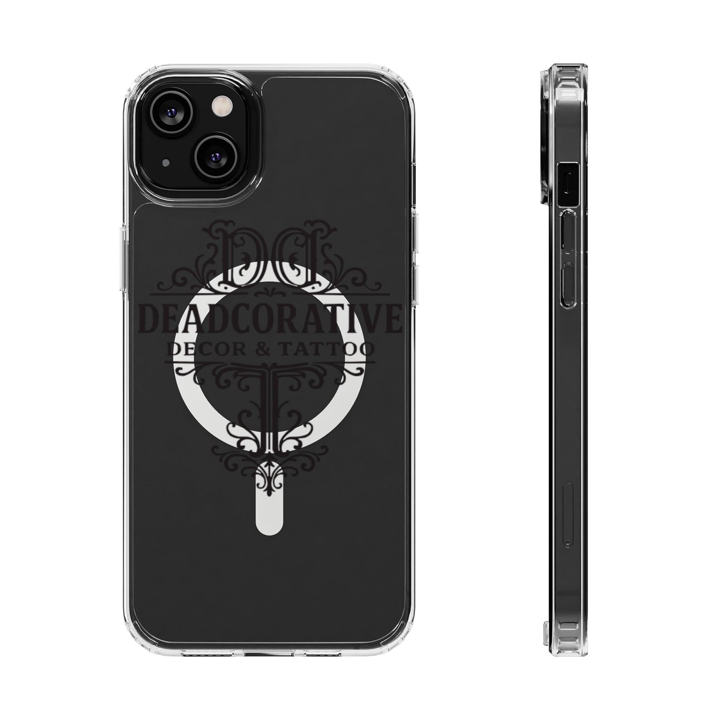DeadCorative Logo Clear Magnetic Phone Case — Deadcorative Decor & Tattoo Logo