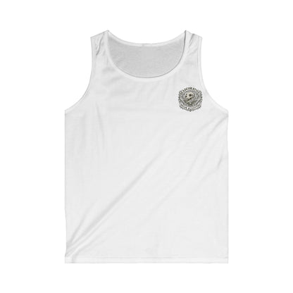 Tank Top — 'Deadcorative Decor & Tattoo' Gothic Skull Chest & Back Graphic