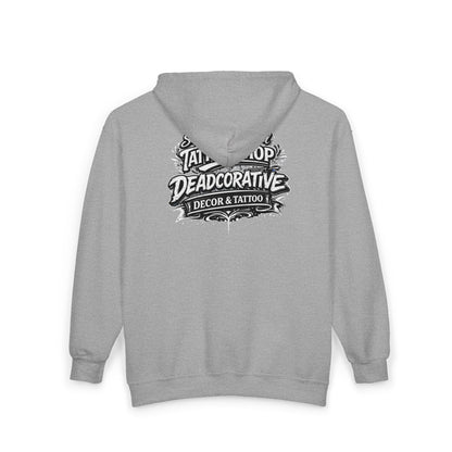 ‘Support Your Local Tattoo Shop’ Full-Zip Jacket — Deadcorative Graphic Zip-Up Jacket