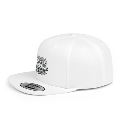 ‘Support Your Local Tattoo Shop’ Flat Bill SnapBack Hat - Deadcorative Graphic SnapBack